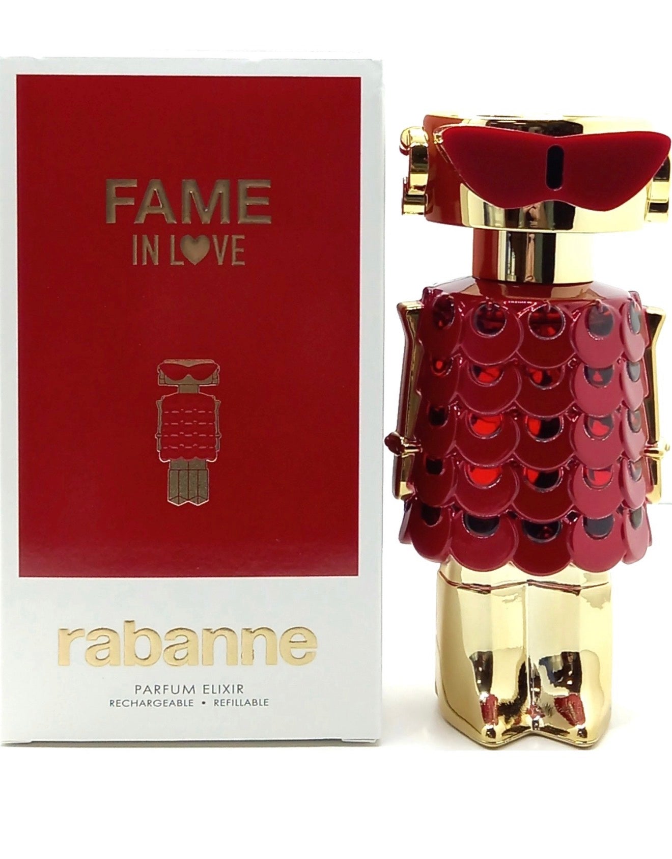 PACO RABANNE FAME IN LOVE ELIXIR WOMEN  2.7 OZ PARFUM REFILLABLE