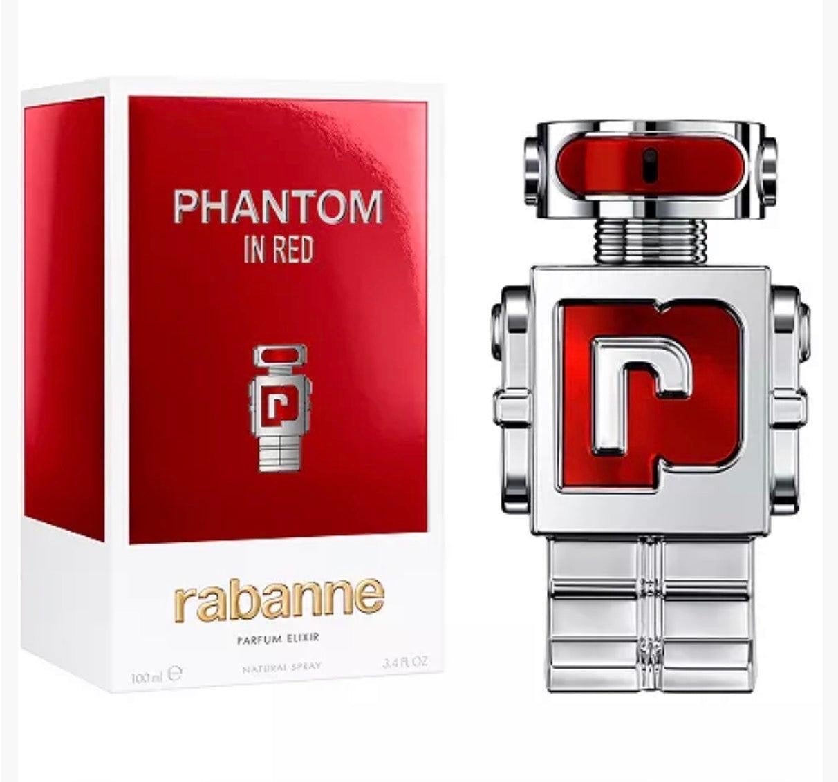 PACO RABANNE PHANTOM IN RED ELIXIR  MEN 3.4  OZ PARFUM