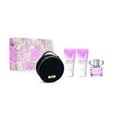 SET VERSACE BRIGHT CRYSTAL WOMEN (4 PC)3.0 OZ EDT SP / 3.4 OZ BL /3.4 OZ SG/MAKE UP CASE