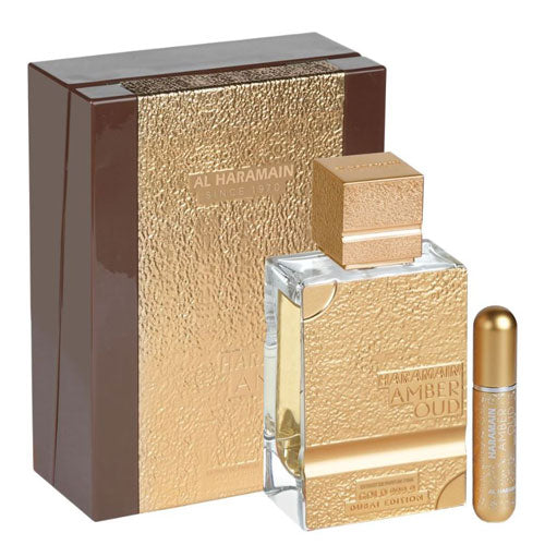 AL HARAMAIN AMBER OUD GOLD 999.9  2.5 OZ EXTRAIT DE PERFUM + REFILLABLE ATOMISER