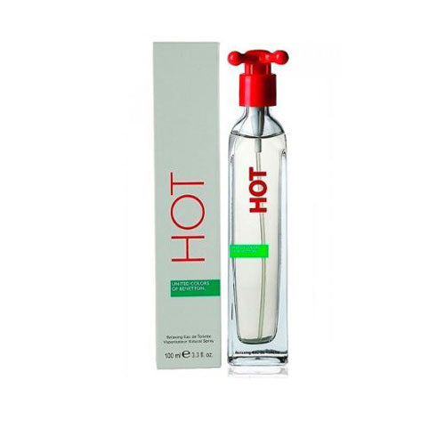 BENETTON HOT WOMEN 3.4 OZ. EDT SP CLEAR BOX