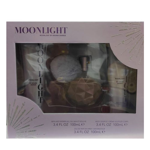 SET ARIANA  GRANDE MOON LIGHT ( 3 PC )3.4 OZ SG / 3.4 OZ BODY SOUFLE / 3.4 OZ EDP SP