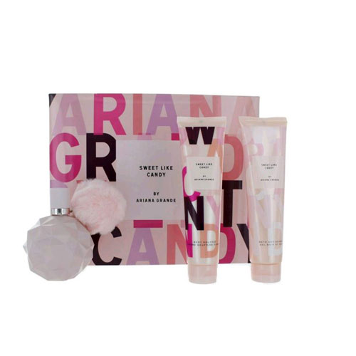 SET ARIANA GRANDE SWEET CANDY WOMEN ( 3 PC ) 3.4 OZ EDP \ 3.4 OZ BL\ 3.4 OZ SG