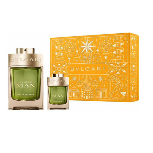 SET BVLGARI MAN WOOD ESSENCE MEN (2 PC )3.4 OZ EDP SP /0.50 OZ EDP SP