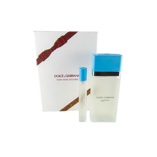 SET DOLCE & GABANNA  LIGHT BLUE WOMEN ( 2 PC )3.4 OZ EDT SP  / 0.34 OZ EDT SP