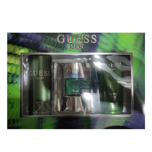 SET GUESS MEN ( 3 PC ) 2.5 OZ EDT SP / 6.7 OZ SG / 6.0 OZ BS