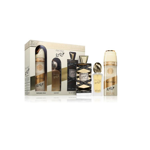SET LATTAFA OUD MOOD UNISEX ( 3 PC )3.4 OZ EDP / 6.7 OZ DEO / 1.7 OZ   HAIRMIST