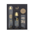 SET LATTAFA ASAD MEN ( 3PC ) 3.4 OZ EDP / 6.67 OZ DEO / 10.14 AIR FRESHENER