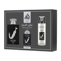 SET LATTAFA ISHQ AL SHUYUKH SILVER UNISEX ( 3 PC ) 3.4 EDP / 0.68 EDP / PERFUMED SPRAY 6.7 OZ