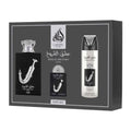 SET LATTAFA ISHQ AL SHUYUKH SILVER UNISEX ( 3 PC ) 3.4 EDP / 0.68 EDP / PERFUMED SPRAY 6.7 OZ