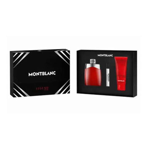 SET MONTBLANC LEGEND RED MEN ( 3 PC )3.4 EDP SP / 3.4 OZ SG / 0.25 OZ EDP SP