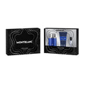 SET MONTBLANC EXPLORER ULTRA BLUE MEN ( 3 PC ) 3.4 OZ  EDP SP / 3.4  OZ SG / 0.25 OZ