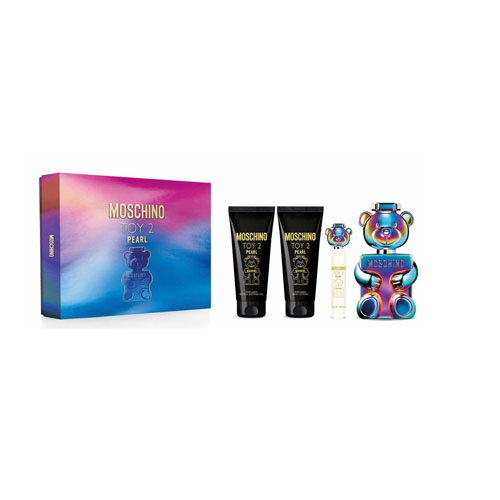 SET MOSCHINO TOY 2 PEARL UNISEX  ( 4 PC ) 3.4 OZ  EDP SP / 3. 4OZ SG./ 3.4 OZ  BL / 0.33 OZ EDP SP