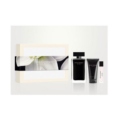 SET NARCISO RODRIGUEZ FOR HER ( 3 PC )3.3 OZ EDT SP \ 1.6 OZ BL \0.33 OZ EDP SP