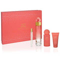 SET PERRY ELLIS 360 CORAL WOMAN ( 4 PC SET ) .4 OZ EDP + 4.0 OZ MIST + 3.0 OZ S/GEL + MINI